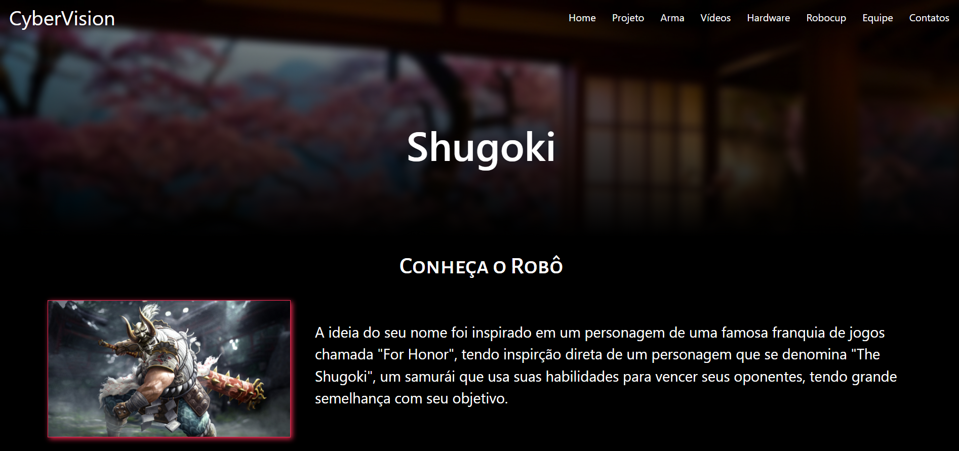Projeto SHUGOKI - primeiro projeto